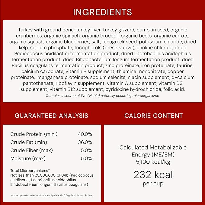 Stella & Chewy's Freeze-Dried Raw Tantalizing Turkey Meal Mixers- Dog Food Topper and Mixer - Made with 95% Cage-Free Turkey, Organs & Bone - Perfect for Picky Eaters - Grain-Free - 8 oz