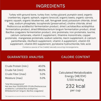 Stella & Chewy's Freeze-Dried Raw Tantalizing Turkey Meal Mixers- Dog Food Topper and Mixer - Made with 95% Cage-Free Turkey, Organs & Bone - Perfect for Picky Eaters - Grain-Free - 8 oz