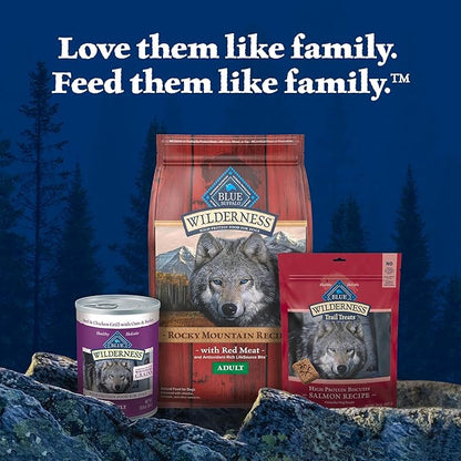 Blue Buffalo Wilderness Trail Treats High Protein Grain Free Dog Biscuits Crunchy Dog Treats, Turkey Recipe, 10-oz Bag