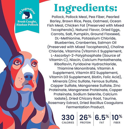 Solid Gold Healthy Weight Management Dry Dog Food for Adult & Senior Dogs - With Pollock, Whole Grain & Probiotics for Gut Health & Digestion Support - Dry Dog Food for Weight Management Support –24LB