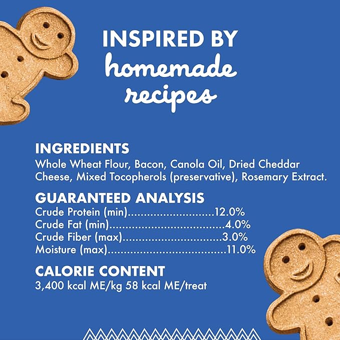 Buddy Biscuits 3.5 lbs. Bag of Crunchy Dog Treats Made with Bacon & Cheese,(Pack of 2)