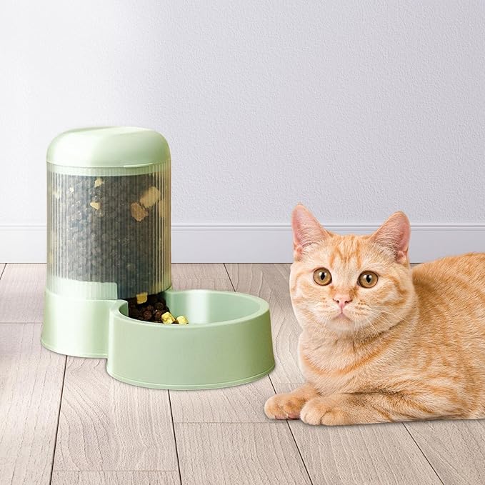 Automatic Pet Feeder Water Drinking Puppy Nonslip Bases Food Dispenser for Dogs Cats, Snack Feeder