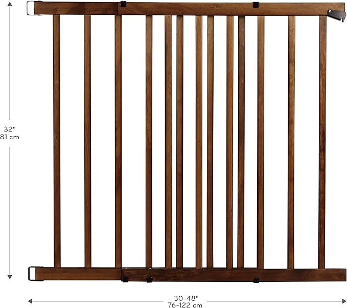 Evenflo Walk-Thru Top of Stairs Baby Gate, Farmhouse Collection