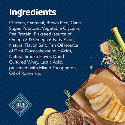 Blue Buffalo Bits Soft Dog Treats for Training, Made with Natural Ingredients & Enhanced with DHA, Chicken Recipe, 19-oz Bag