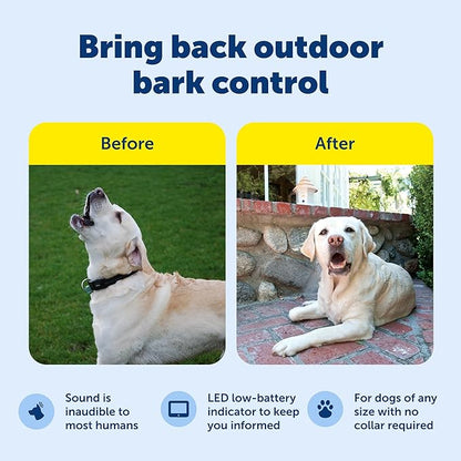PetSafe Deluxe Outdoor Ultrasonic Bark Control - Elite No Barking Deterrent for All Dog Sizes - Up to 1/4 Acre (50 ft) Coverage - Weatherproof - Timer for Scheduled Activation - Bird House Design