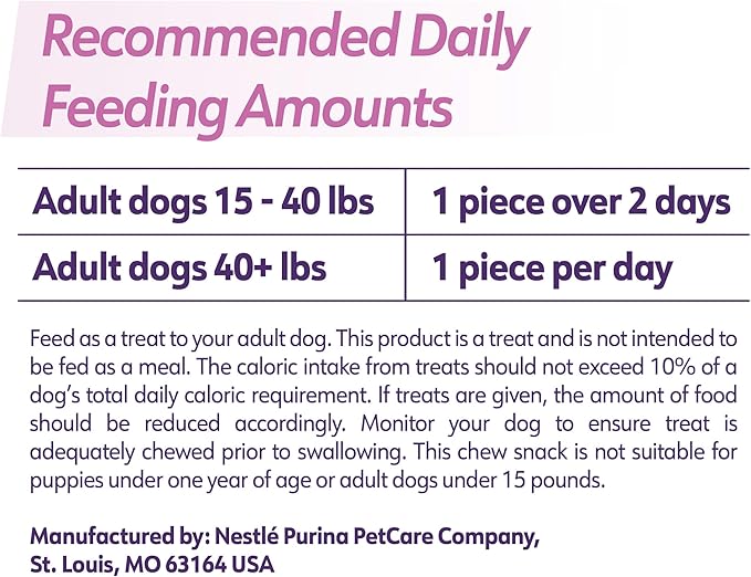 Dentalife Plus Digestive Support Dog Treats for Large Dogs 40 lbs. and up, Cleans Teeth, Freshens Breath, & Supports Healthy Gut, Chicken & Pumpkin Flavor, 22.6 oz., 19 Chews - 19 ct. Pouch