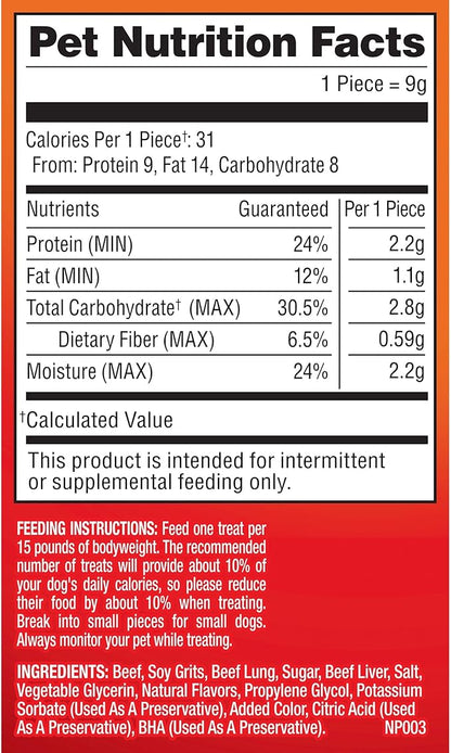 Pup-Peroni Original Beef Recipe Dog Treats, 8.2 Oz. Bag, (Pack of 6)