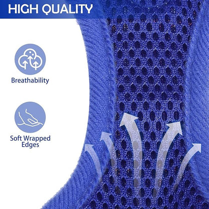 SCENEREAL Puppy Dog Harness with Leash Set for Small Medium Sized Dogs, Soft Mesh Pet Harnesses and Leash, No Chock Plaid Adjustable No Pull Vest for Dogs Cats, Chihuahua,Bulldog (Blue M)