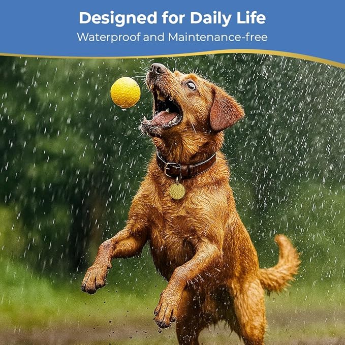 Dog & Cat Flea Collar Tag. All Natural Flea and Tick Prevention with BioResonance Technology Lasts Up to 12 Months. No Pesticides. Safe Non-Toxic Flea Tag .Attach to Collar/Works Without Chemicals