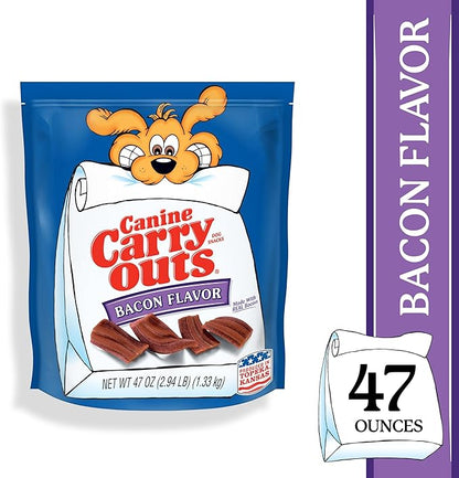 Canine Carry Outs Bacon Flavor Dog Treats, 47oz Bag