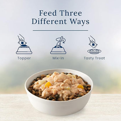 Blue Buffalo Basics Skin & Stomach Care Natural Wet Dog Food Topper, Salmon in Gravy 2.5oz Pouch (12 Pack)