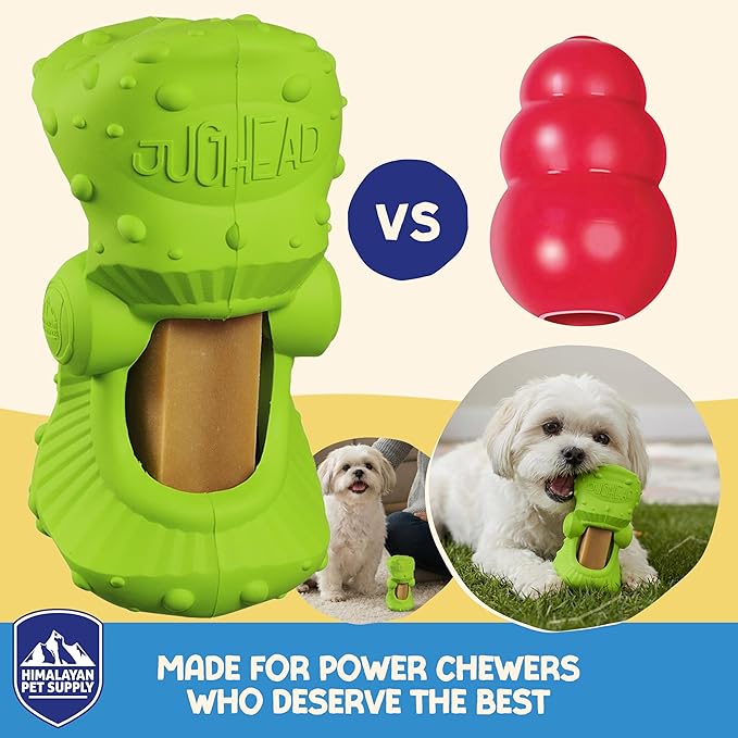 Himalayan Jughead Classic Dog Chew Holder - Holds Chews & Treats for Dogs, Slows Down Fast Chewers for Long Lasting Chews - Pair with Jughead Classic Insert, and Veggie Treats Like Carrots & Celery
