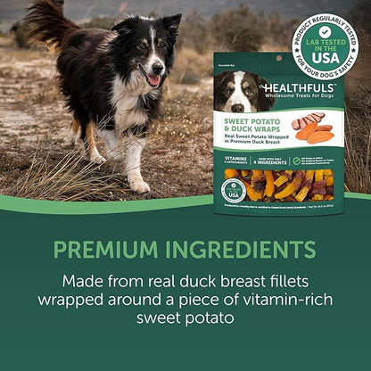 HEALTHFULS Duck & Sweet Potato Treats, 16 oz - Healthy, Protein Rich Treats for Dogs - Dog Chews