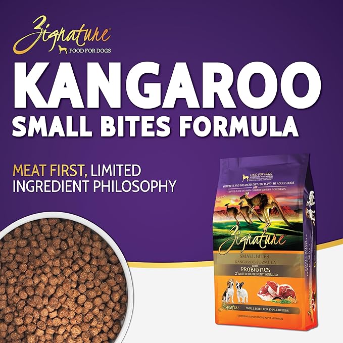 Zignature Kangaroo Limited Ingredient Formula Small Bites Dry Dog Food 12.5lb