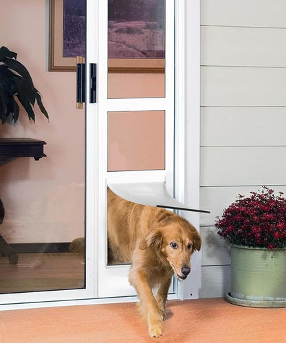 Dog Door for Sliding Glass Door - Large Doggy Door for Sliding Door Dog Door Insert - 78 3/8 Inch to 82 1/2 Inch Height Adjustable Pet Door with Lock - Openning Size: 11" W x 15.7" H
