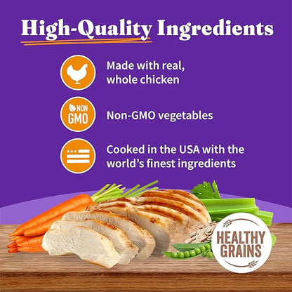 Halo Wet Dog Food Whole Chicken Stew Recipe, Healthy Grains Real Meat Canned Dog Food, Meal or Topper, 5.5 Oz Can (Pack of 12)