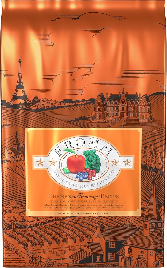 Fromm Four-Star Nutritionals Chicken au Frommage Dog Food - Premium Dry Dog Food - Chicken Recipe - 26 lb