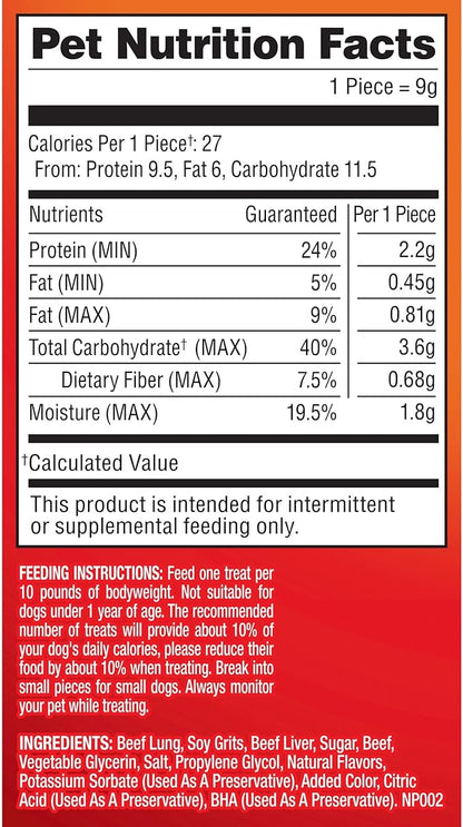 Pup-Peroni Dog Treats, Lean Beef Flavor, 5.6 Ounce (Pack of 8), Made with Real Beef, 90% Fat Free