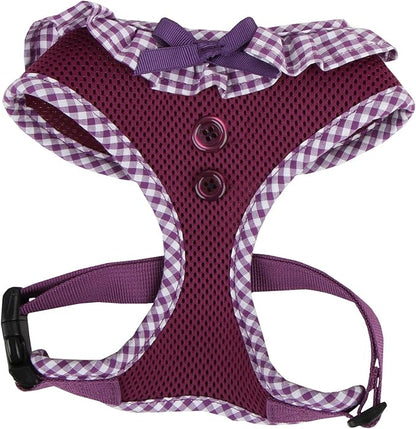 Puppia Vivien Dog Harness Over-the-Head All Season Cute No Pull No Choke Walking Training Adjustable for Small Dog, Purple, X-Small