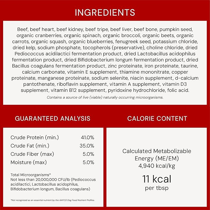 Stella & Chewy's Freeze-Dried Raw Marie’s Magical Dinner Dust - - Premium Beef Dog Food Topper with Organic Fruits & Vegetables - Perfect for Picky Eaters - 7oz