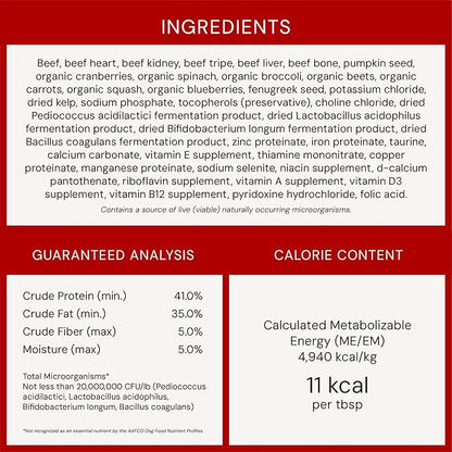 Stella & Chewy's Freeze-Dried Raw Marie’s Magical Dinner Dust - - Premium Beef Dog Food Topper with Organic Fruits & Vegetables - Perfect for Picky Eaters - 7oz