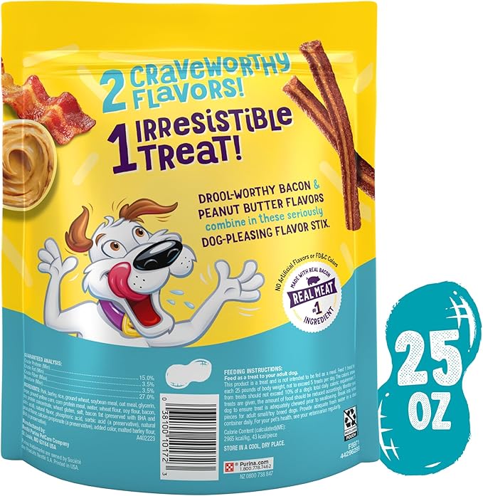 Purina Beggin’ Flavor Stix With Bacon & Peanut Butter Flavor - 25 oz. Pouch