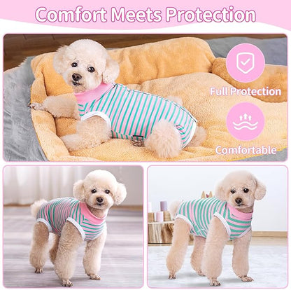 Coppthinktu Recovery Suit for Dogs After Surgery, Dog Onesie Surgery Recovery Suit for Female Spay, Soft Male Surgical Pajamas Bodysuits for Small Medium Puppy to Anti Licking Dog Cone Alternative