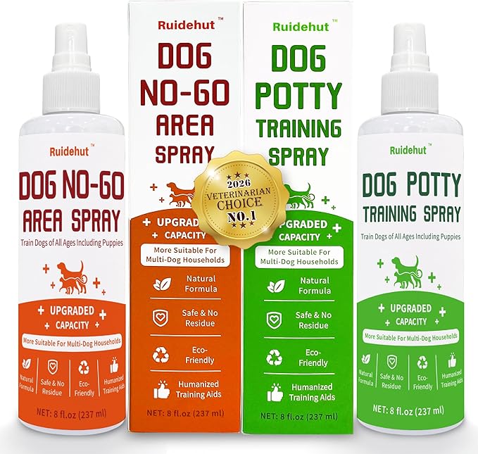 Dog Potty Training Spray & NO-GO Area Spray, Puppy Pee Spray, 8 Fl Oz Large Size, Ideal for Large Dogs and Multi-Dog Households