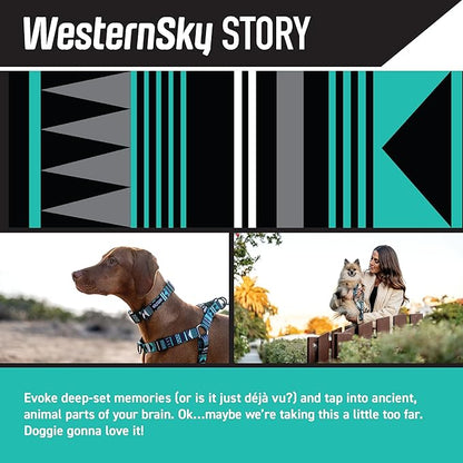 Wolfgang Heavy Duty Adjustable Dog Harness, Pull-Tested for Walking & Training, WesternSky Print, Large