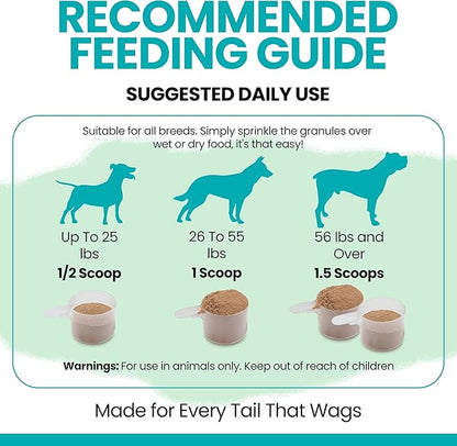 Kelp Supplement for Dogs - 16 oz of Kelp Powder Granules with 5cc Spoon - Good for Healthy Thyroid Function, Reduce Dental Plaque, and Skin Health - Made in the USA