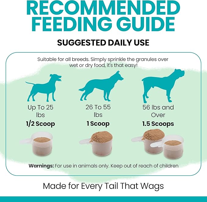 Sea Kelp Powder for Dogs - Thyroid, Dental & Plaque Support, Skin & Coat - Chew + Heal Labs Iodine-Rich 4 oz Kelp Supplement, Digestion & Immune, Seaweed Meal Topper with 5cc Spoon, Made in USA