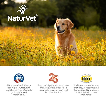 NaturVet Aller-911 Advanced Allergy Aid for Dogs, Cats – Antioxidant-Rich Pet Supplement with Omegas, DHA, EPA – Helps Support Dog Immune System, Cat Respiratory Health, Skin Moisture 70 Soft Chews