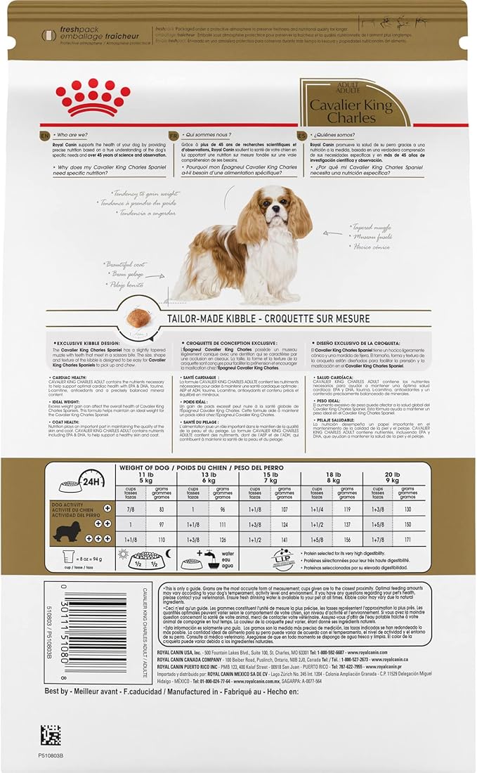 Royal Canin Breed Health Nutrition Cavalier King Charles Spaniel Adult Dry Dog Food, 10 lb Bag