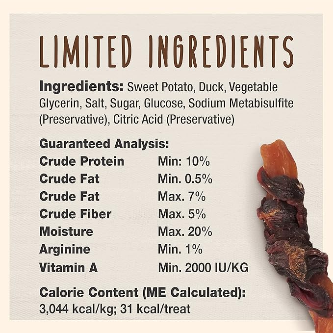 Cadet Gourmet Sweet Potato & Chicken Wraps Limited-Ingredient Dog Chews, Healthy and Natural Training Treats for Small and Large Dogs, 28 oz.