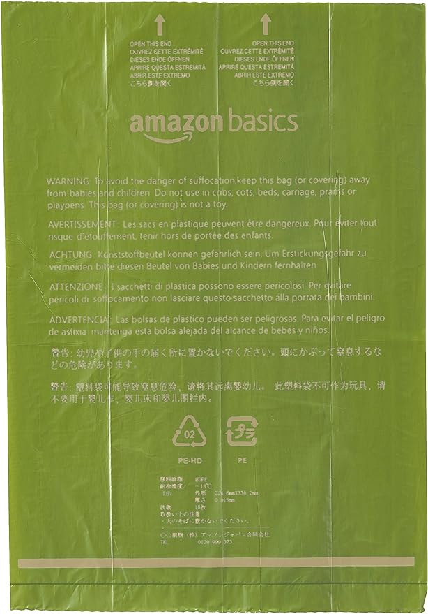 Amazon Basics Premium Leak Proof Dog Poop Bags with Dispenser and Leash Clip, Brazilian Mango Scented, 13" x 9", 810 Count (54 Rolls of 15)