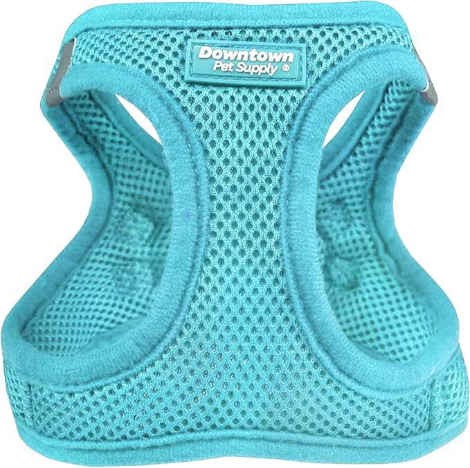 Downtown Pet Supply Step-in Dog Harness – No Pull, Adjustable Padded Mesh with Reflective Trim, Secure Buckle Strap – Comfortable & Breathable Small Dog Harness, Small, Light Blue