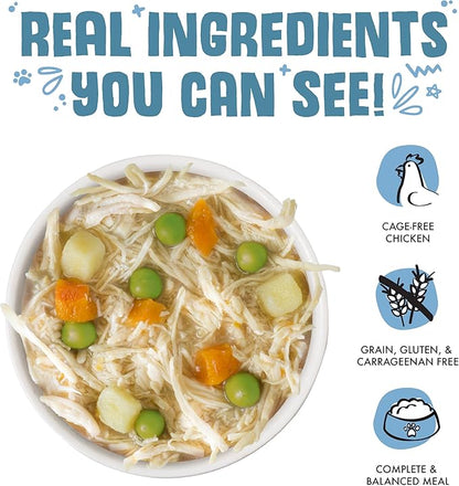 Weruva Classic Dog Food, Grandma's Chicken Soup with Chicken Breast & Veggies, 14oz Can (Pack of 12), Teal (878408004568)