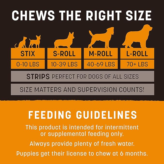 Earth Animal No Hide Strips - Natural Rawhide Free Dog Chew Strips, Barbeque Smoked Chicken & Turkey - 4 Count