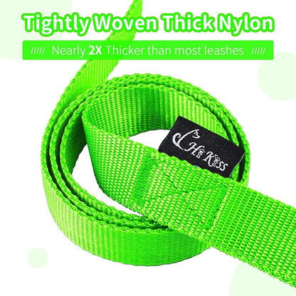HIKISS Long Dog Leash Obedience Recall Training Agility Lead with Thickening Material for Large Dog - 15ft 20ft 30ft 50ft 100ft Training Leash(Green 50ft)