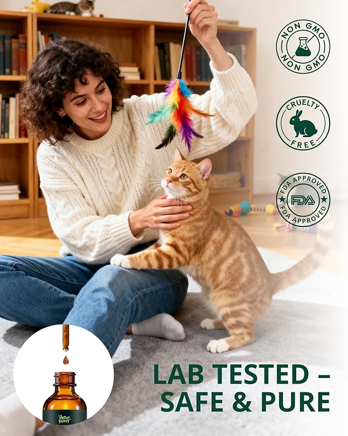 Feline Urinary Tract Health, Cat UTI Remedy, Cranberry & Natural Herbal Cat Supplement for Urinary and Kidney Health, Promotes Immunity, Chicken Flavor, 60ml/2fl.oz