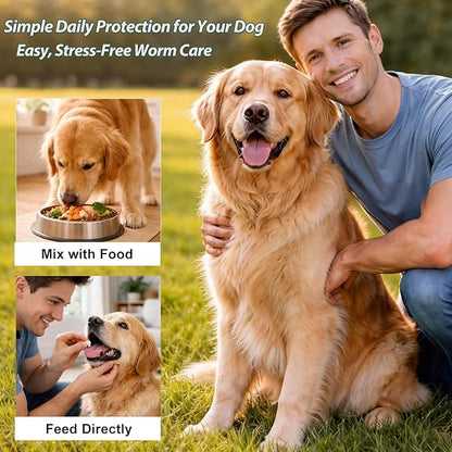 Dewormer for Dogs Pyrantel Pamoate and Praziquantel for Tapeworms, Roundworms and Hookworms Broad Spectrum Dewormer