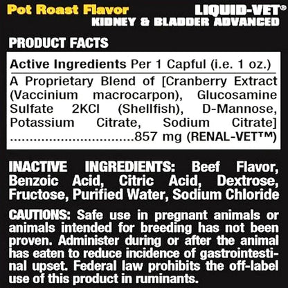 Premium Easy to Dose Liquid for All Dogs with Cranberry & D-Mannose: Comprehensive Dog Formula for Kidney & Bladder Support