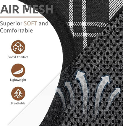 PUPTECK Soft Mesh Dog Harness and Leash Set Pet Puppy Cat Comfort Padded Vest No Pull Harnesses, Black&White, L