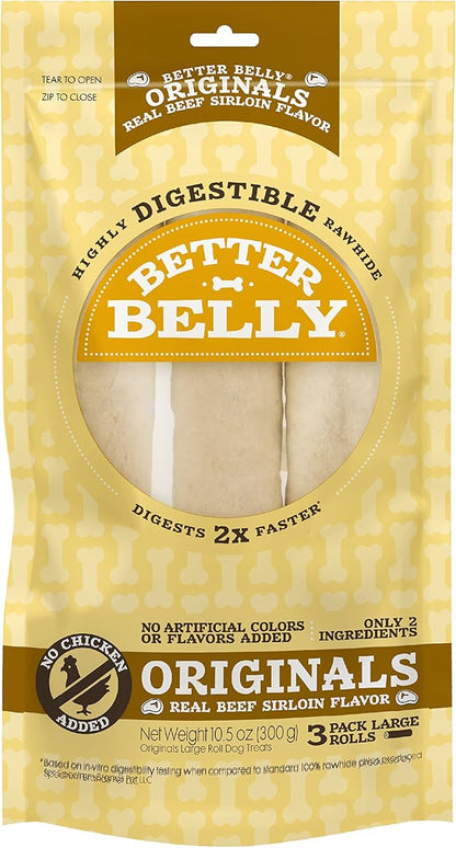 Better Belly Highly Digestible Rawhide Large Roll ChewS