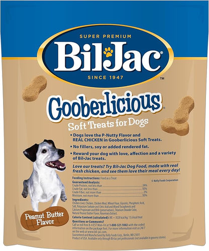 Bil-Jac Gooberlicious Soft Dog Treats, Peanut Butter & Chicken Liver Recipe, 10 oz