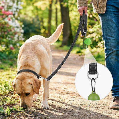 Joytale Dog Leash, 4 FT Double-Sided Reflective, Padded Handle Nylon Heavy Duty Leashes for Medium & Large Dogs Walking, Black