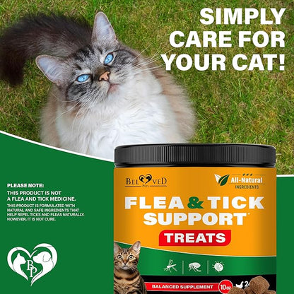 Flea and Tick Prevention Chewable Pills for Dogs and Cats - Revolution Oral Flea Treatment for Pets - Pest Control & Natural Defense - Chewables Small Tablets Made in USA (Chicken (for Cats))