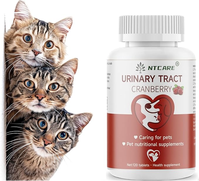 Cranberry for Dogs - Urinary Tract Support, Bladder Health, Dog UTI, Bladder Stones, Incontinence Support, Cranberry for Dogs and Cats, 120 Tablets