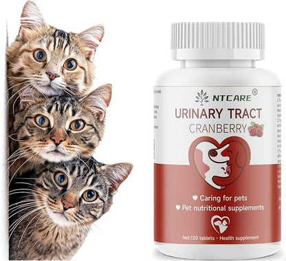 Cranberry for Dogs - Urinary Tract Support, Bladder Health, Dog UTI, Bladder Stones, Incontinence Support, Cranberry for Dogs and Cats, 120 Tablets