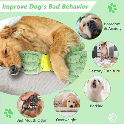 Large Plush Squeaky Dog Toys, Interactive Tug of War Puppy Toys for Indoor Play - Duck Stuffed Dog Toys with Soft Fabric for Small, Medium, and Large Pets